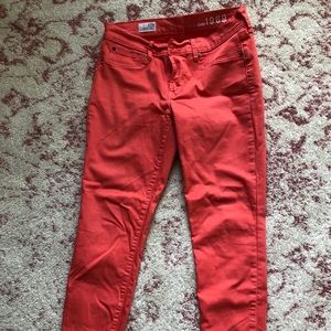 Gap coral skinny jeans